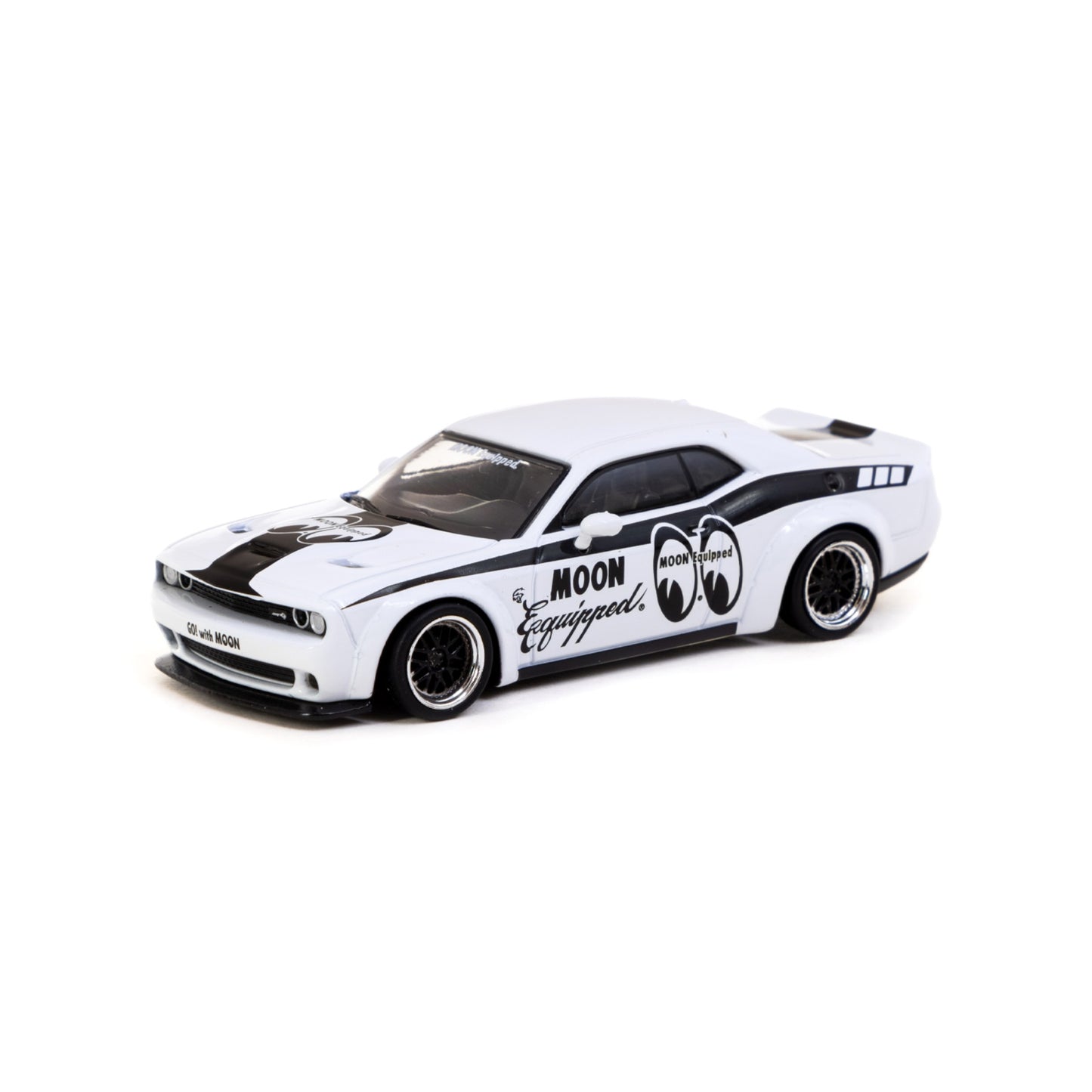 Tarmac Works - *Moon Eyes* Dodge Challenger SRT Hellcat white/black - T64G-TL039-ME