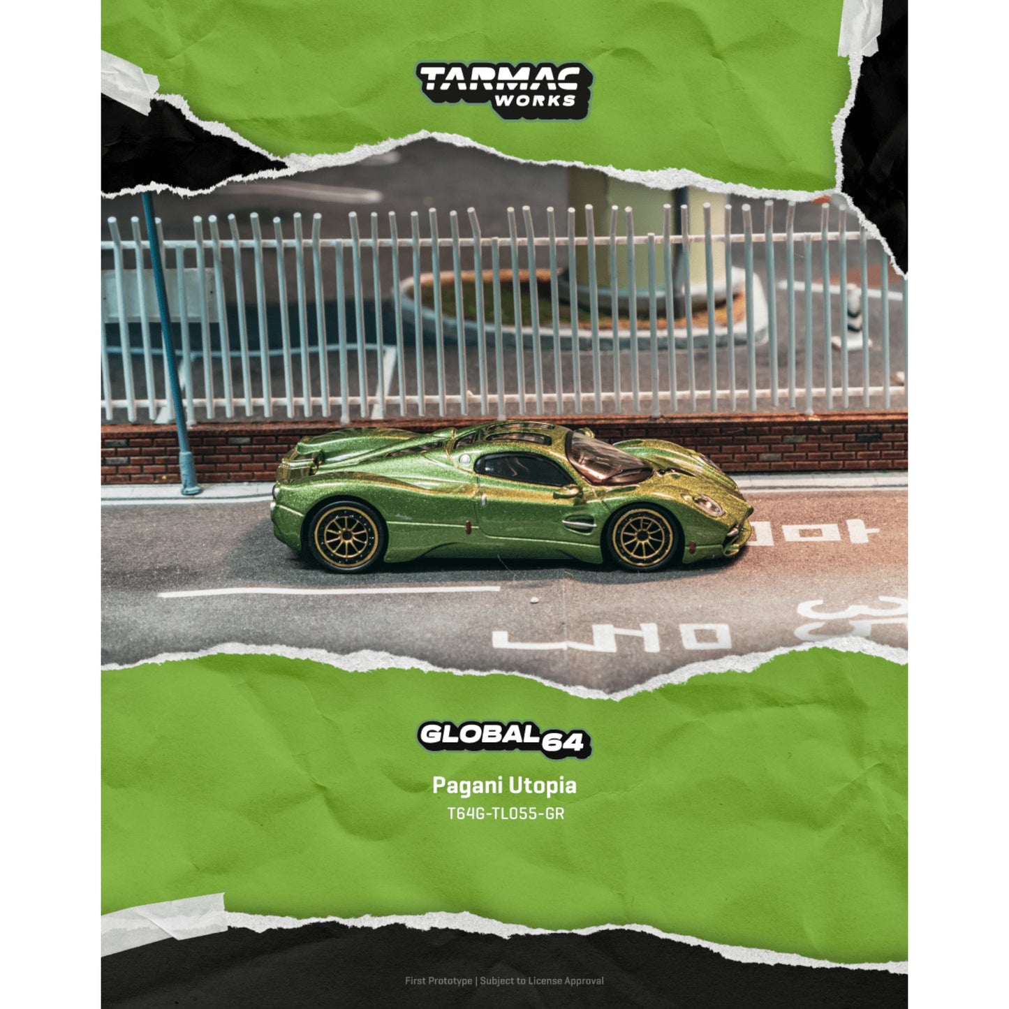 Tarmac Works - Pre-Order - Pagani Utopia, Green - T64G-TL055-GR