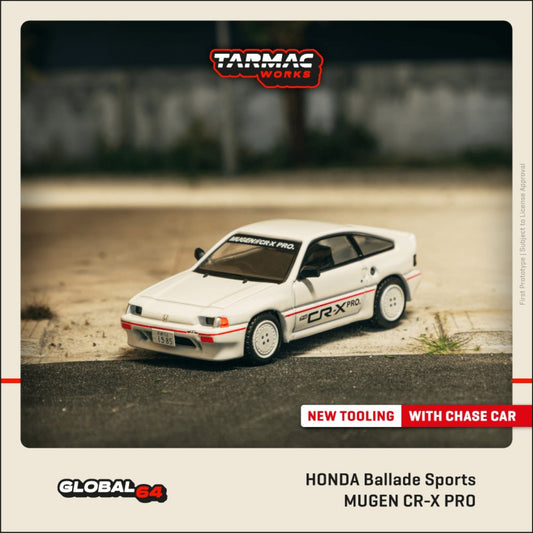 Tarmac Works - Pre-Order - Honda Ballade Sports MUGEN CR-X PRO, white - T64G-TL058-WH