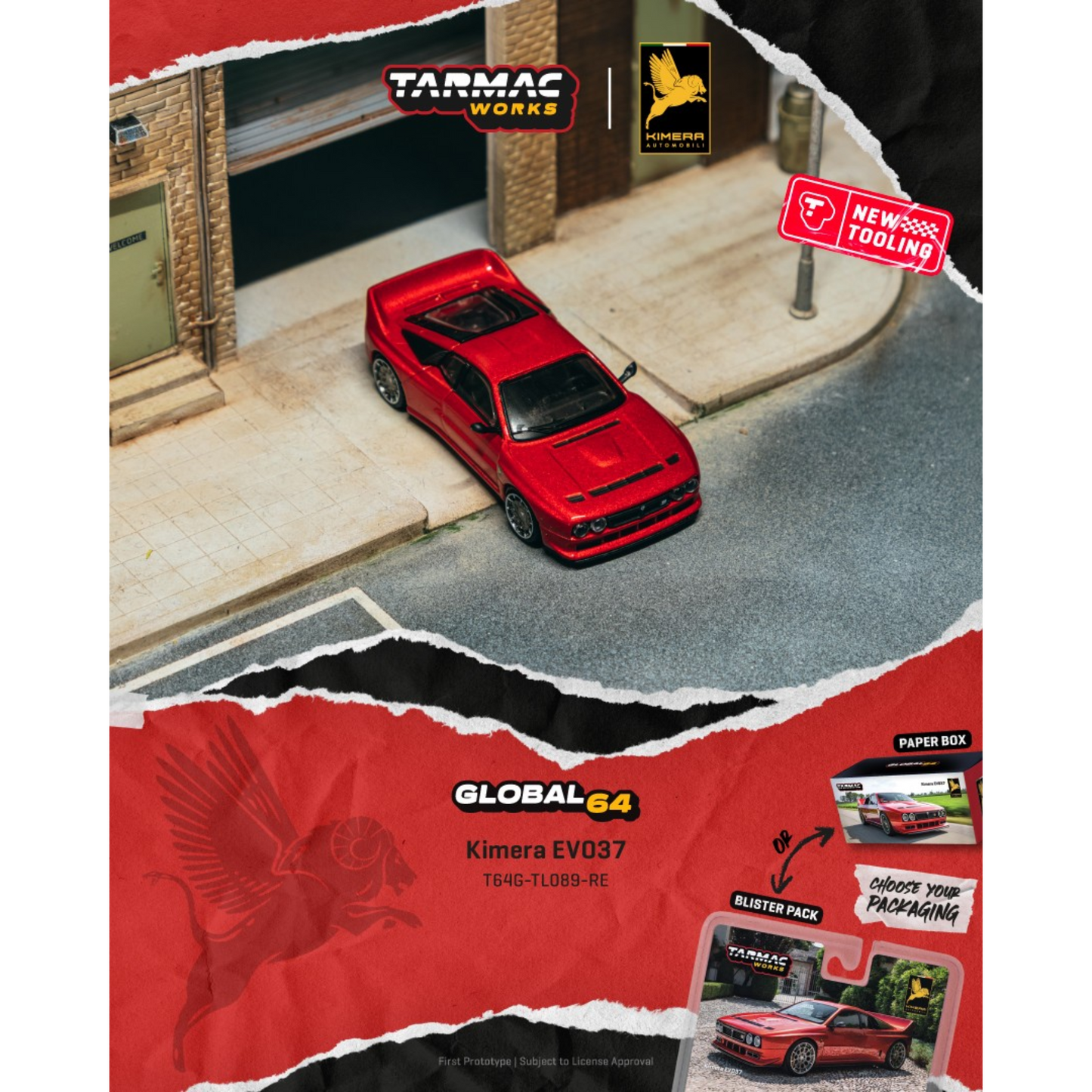 Tarmac Works - Pre-Order - Kimera EVO37 Red - T64G-TL089-RE