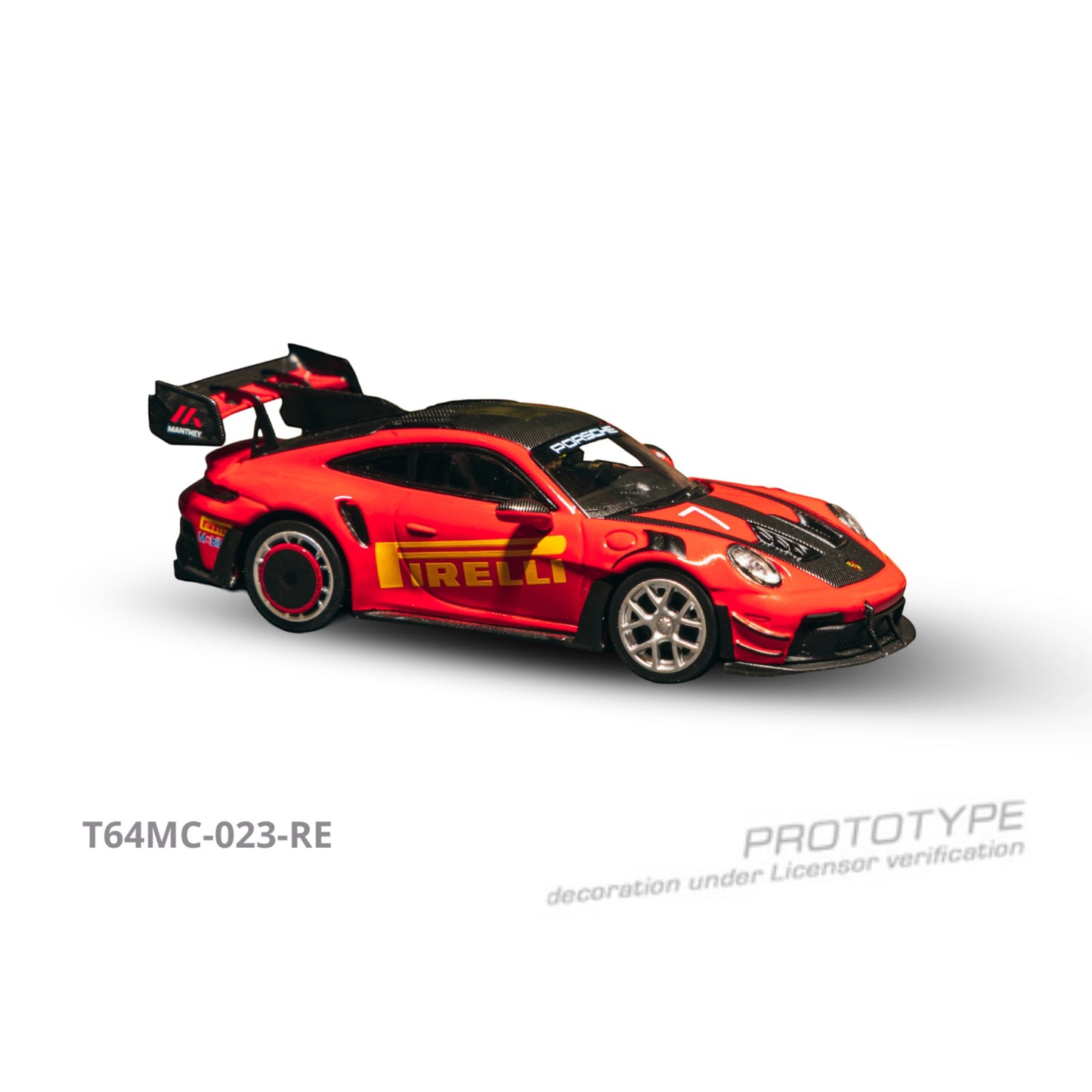 Tarmac Works - Pre-Order - 2025 Porsche GT3RS (992.1), Manthey Racing, red - T64MC-023-RE