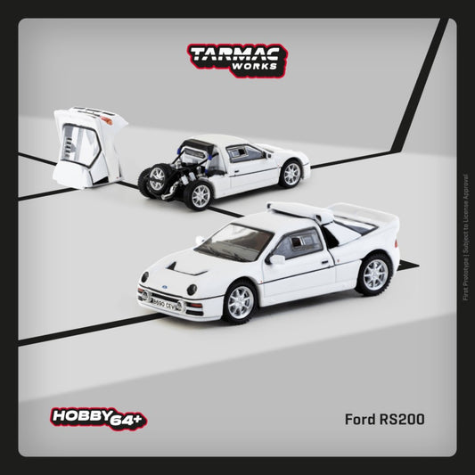 Tarmac Works - Pre-Order - Ford RS200, white - T64P-001-WH