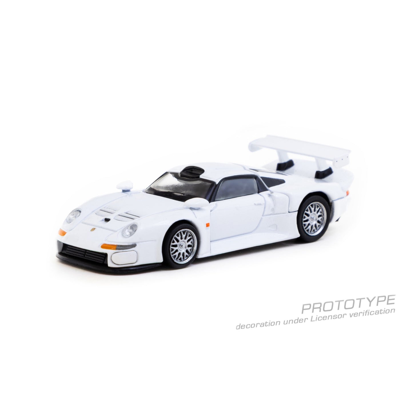 Tarmac Works x IXO - Pre-Order - Porsche 911 GT1, white + Trading Cards - T64P-004-WH