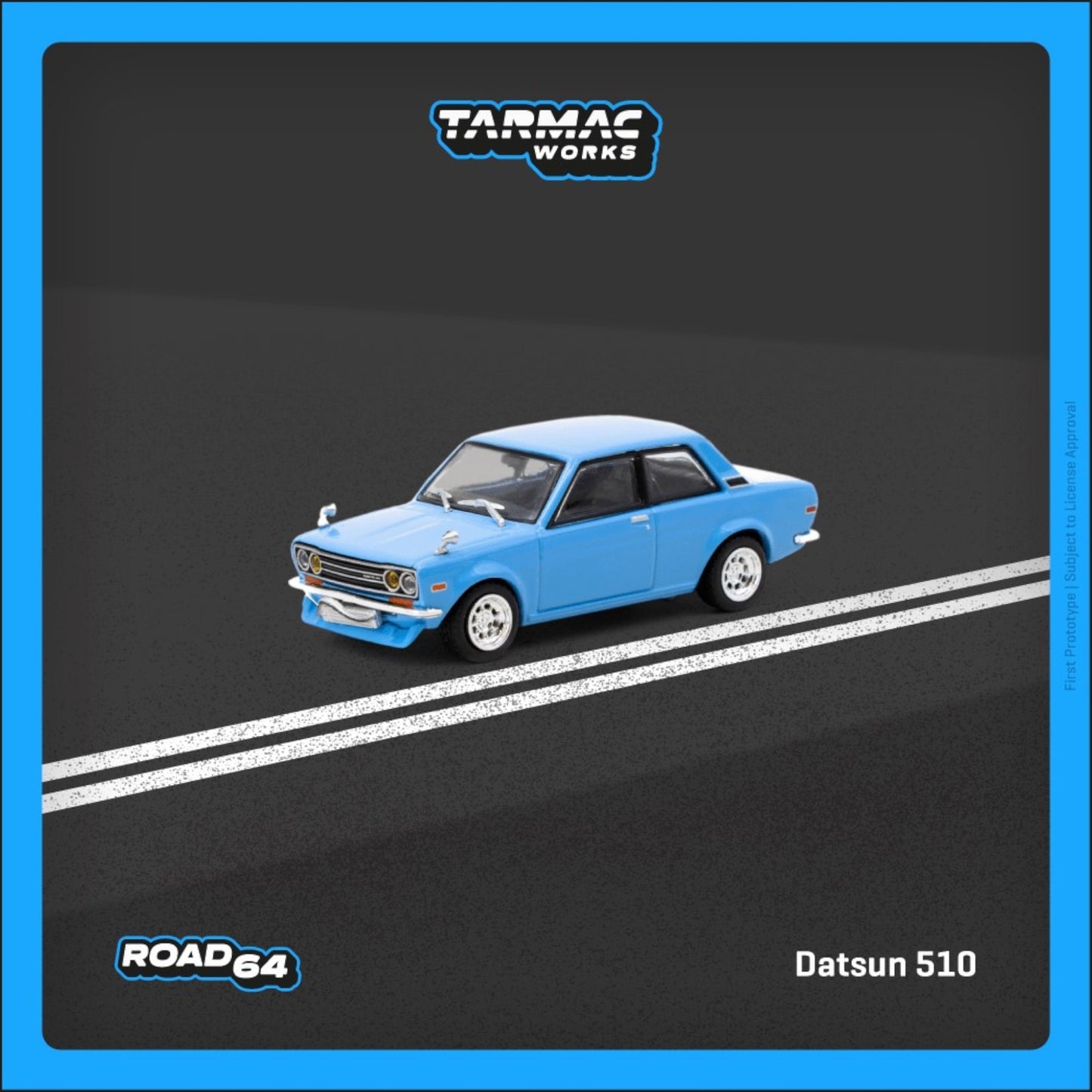 Tarmac Works - Pre-Order - Datsun 510, light blue - T64R-052-LB
