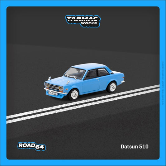 Tarmac Works - Pre-Order - Datsun 510, light blue - T64R-052-LB