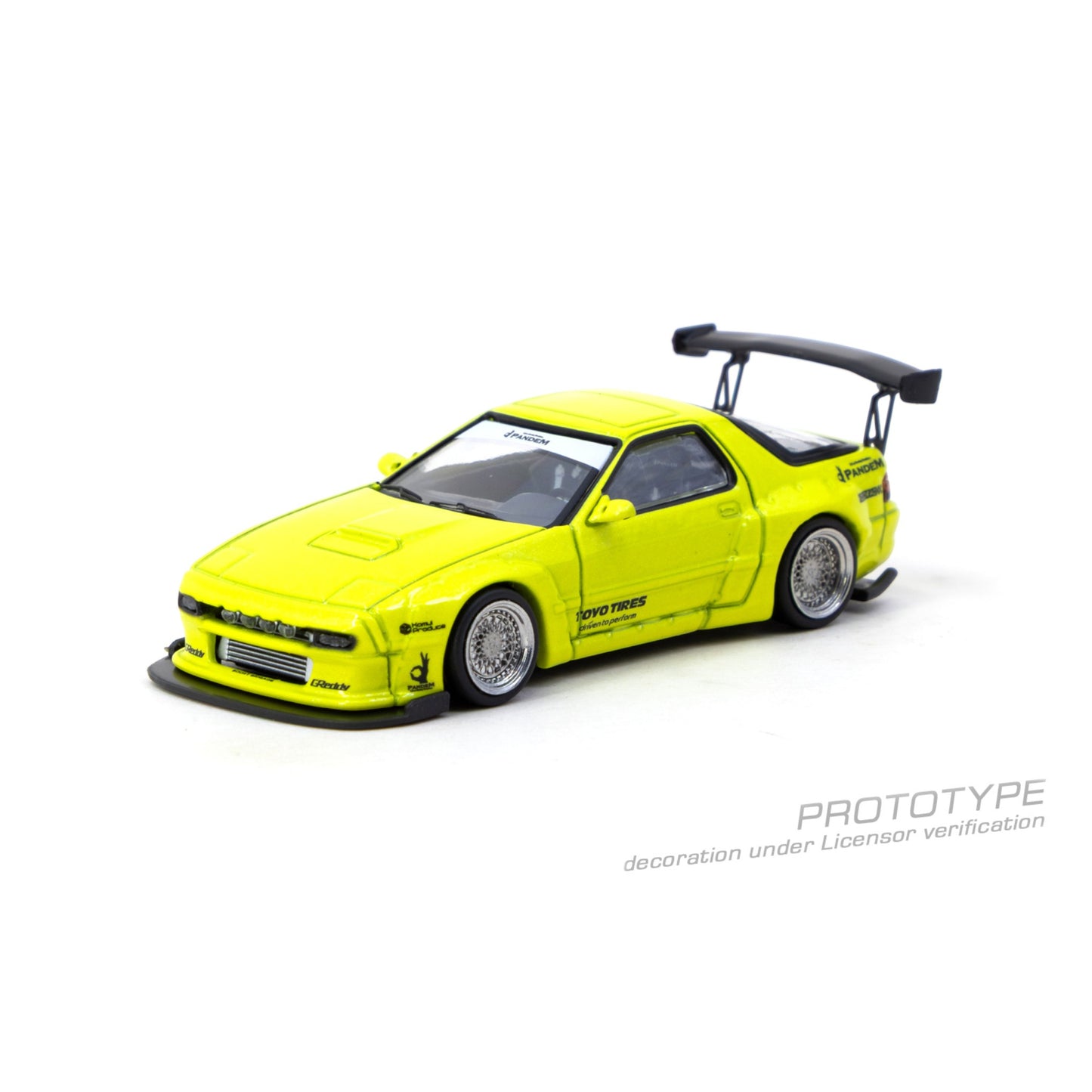 Tarmac Works - Pre-Order - Pandem Mazda RX-7 FC3S, yellow - T64R-066-YL