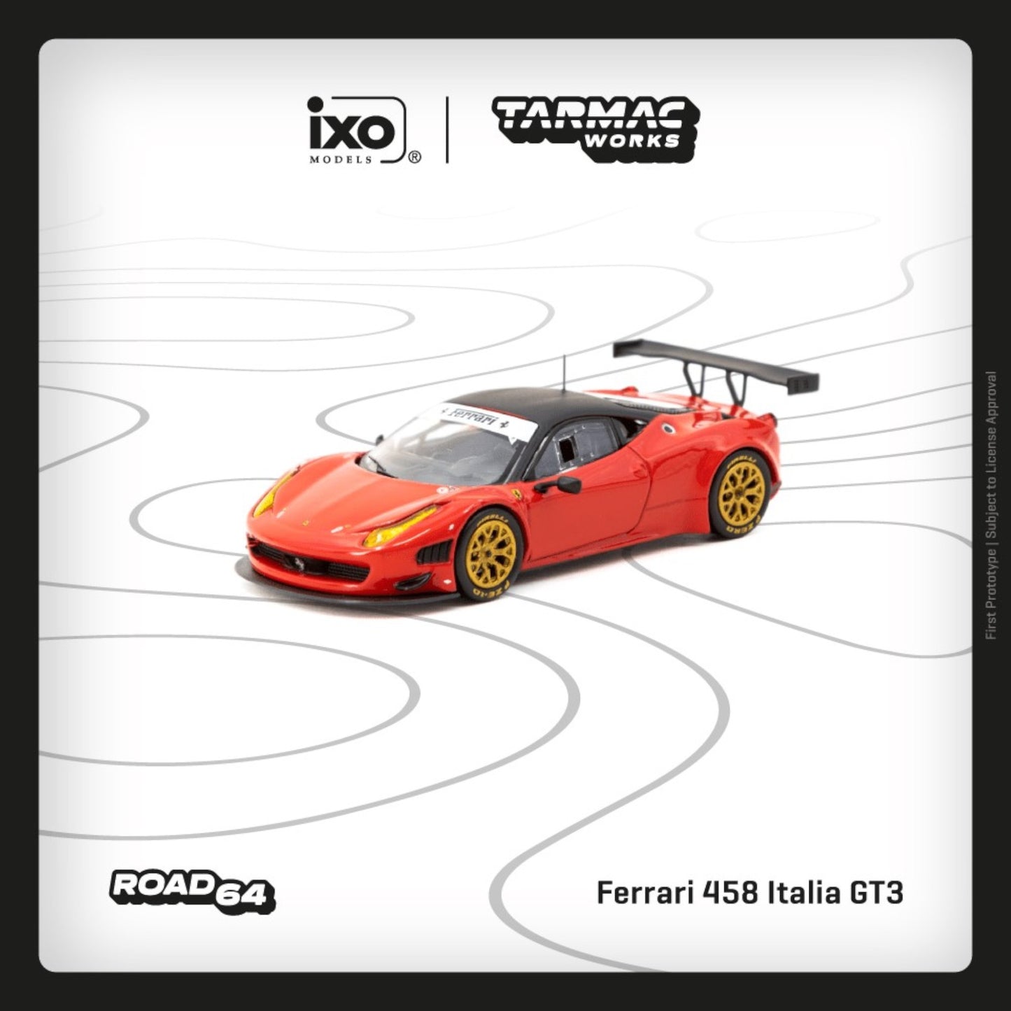 Tarmac Works x IXO - Pre-Order - Ferrari 458 Italia GT3, red - T64R-073-RE