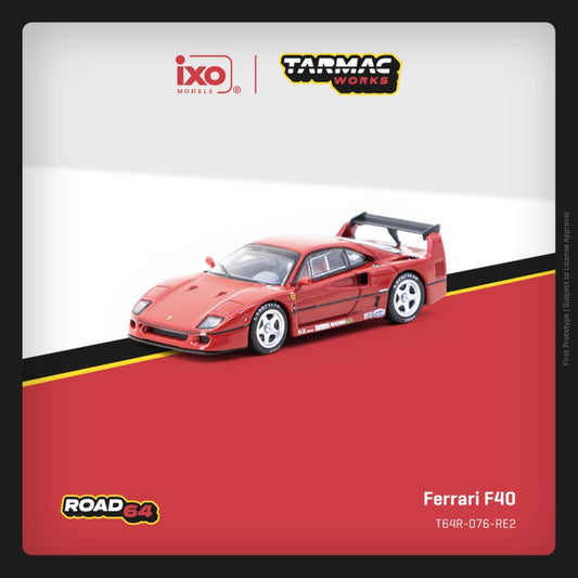 Tarmac Works - Pre-Order - Ferrari F40,red - T64R-076-RE2
