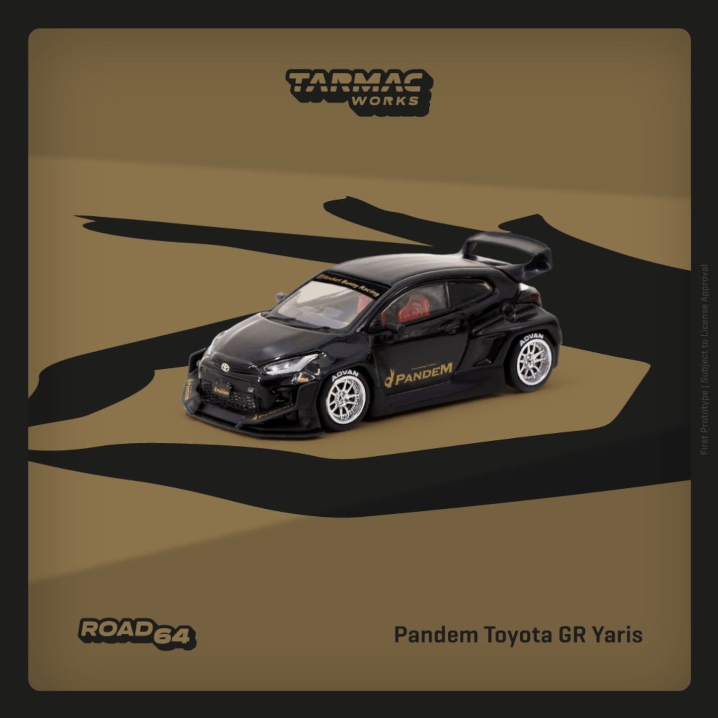 Tarmac Works - Pandem Toyota Yaris GR, black - T64R-080-BK