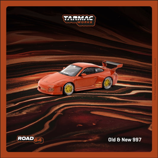 Tarmac Works - Porsche Old & New 997, red metallic - T64R-TL053-REM