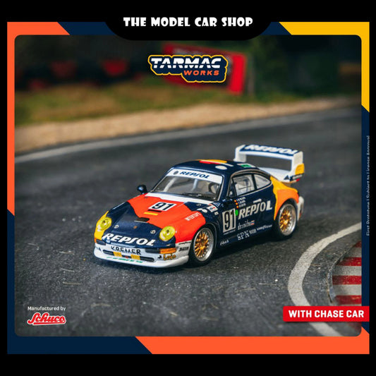 Tarmac Works - Pre-Order - 1995 Porsche 911 GT2 #91, 24h LE MANS 1995 - T64S-004-REP