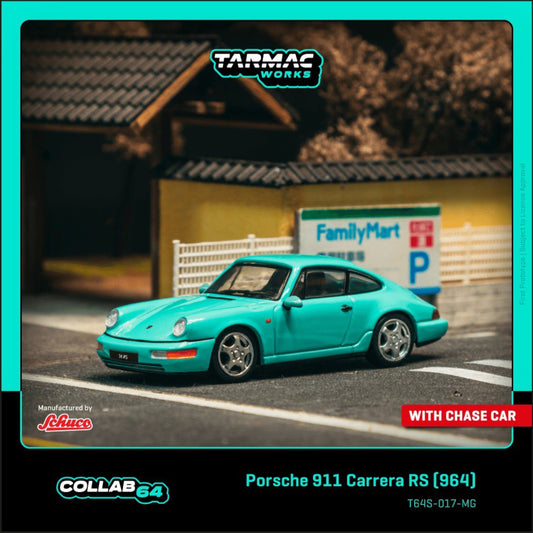 Tarmac Works - Pre-Order - Porsche 911 Carrera RS (964), mint green - T64S-017-MG