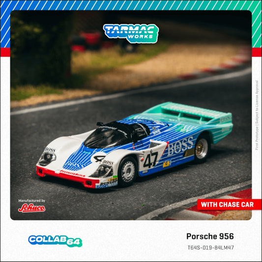 Tarmac Works - Pre-Order - Porsche 956 #47 Le Mans 1984, blue/white/red - T64S-019-84LM47