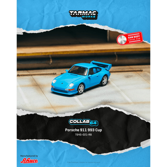 Tarmac Works - Pre-Order - Porsche 911 993 Cup Riviera blue - T64S-021-RB