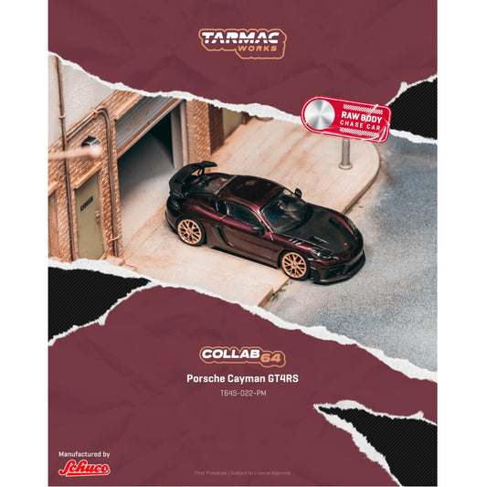 Tarmac Works - Pre-Order - Porsche Cayman GT4RS, amethyst metallic - T64S-022-PM