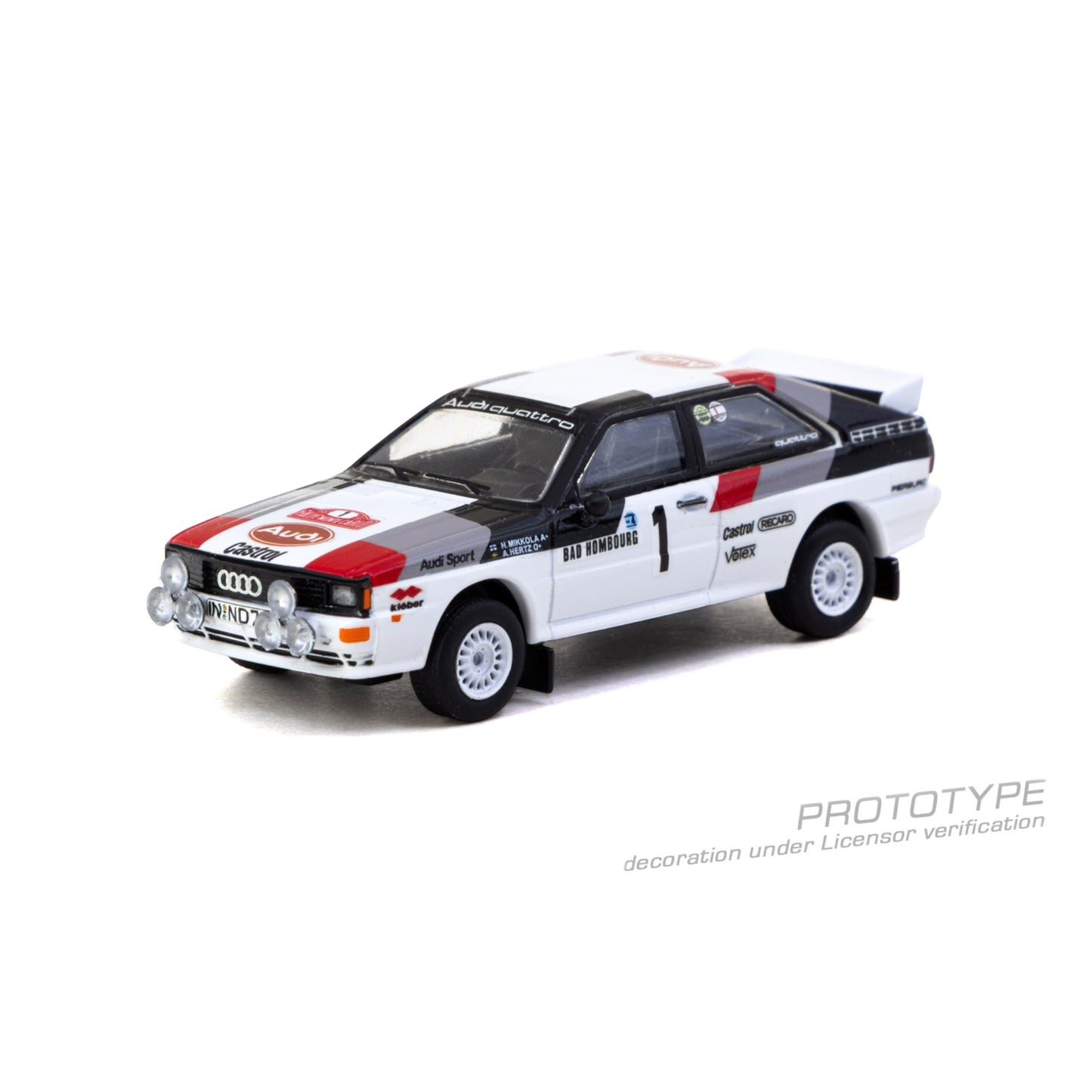 Tarmac Works - Pre-Order - Audi Quattro A1 Lombard RAC Rally #1 Winner 1982 - T64S-025-82RAC01