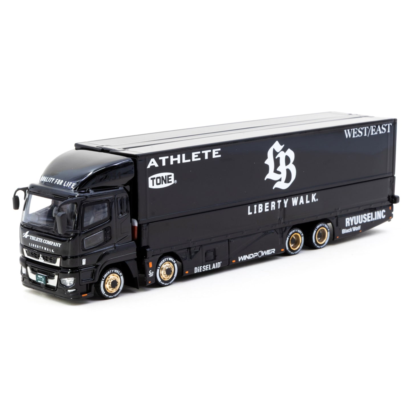 Tarmac Works - Mitsubishi Fuso Super Great *LB-TRUCKS*, black/white - T64T-TL001-LBB