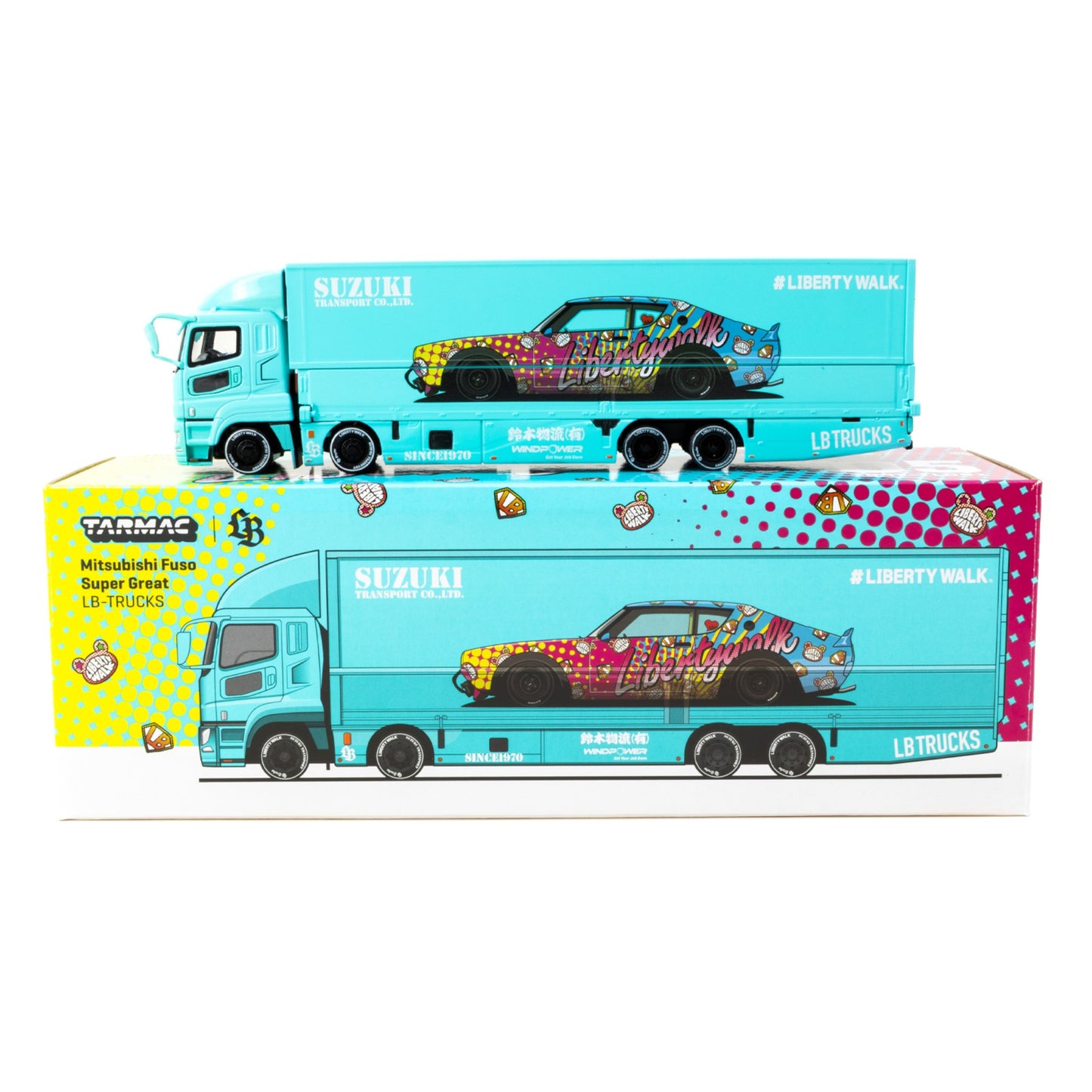 Tarmac Works - Pre-Order - Mitsubishi Fuso Super Great *LB-TRUCKS*, blue - T64T-TL001-LBS