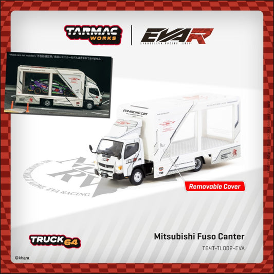 Tarmac Works - Pre-Order - Mitsubishi Fuso Canter EVA Racing, white - T64T-TL002-EVA