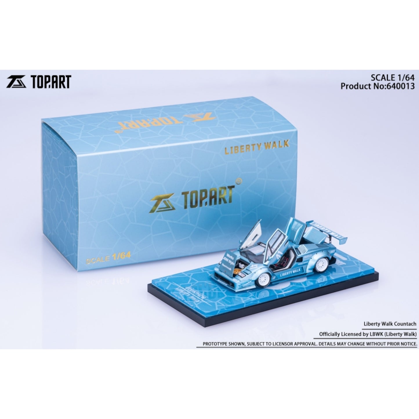 TopArt - LBWK Countach, Ice Blue - TMCS 2026 Event Model - TAO640013