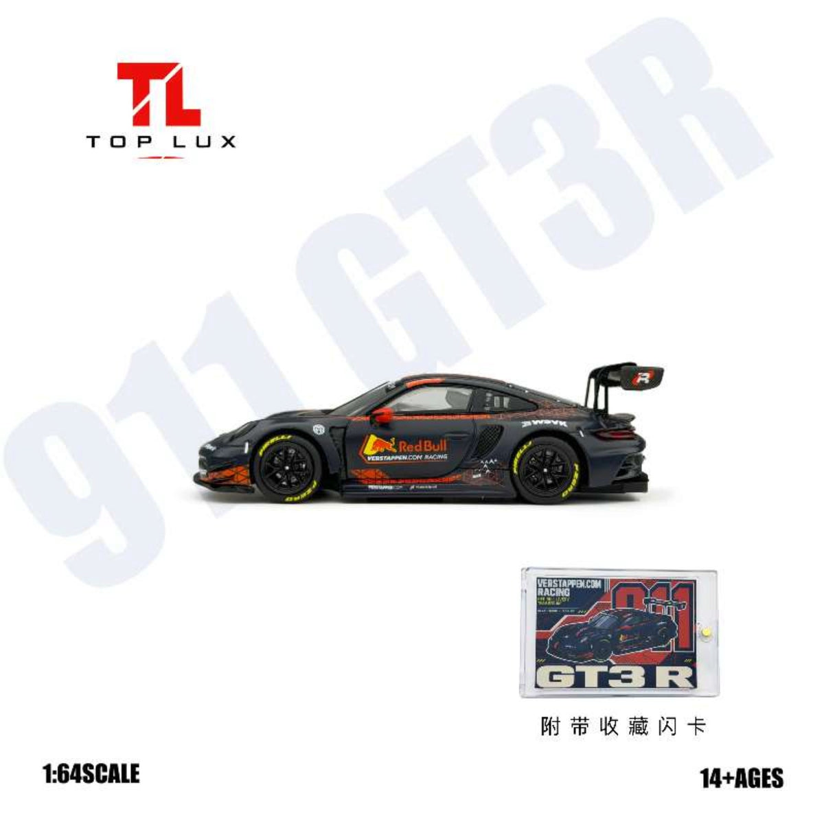 TopLux - Pre-Order - Porsche 911 GT3 R, RedBull - TL64-911GT3R-RB