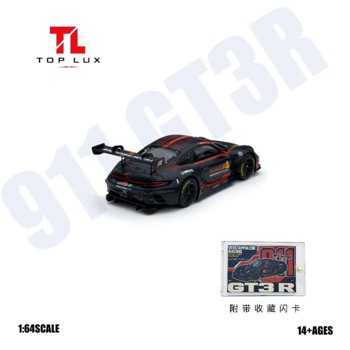 TopLux - Pre-Order - Porsche 911 GT3 R, RedBull - TL64-911GT3R-RB