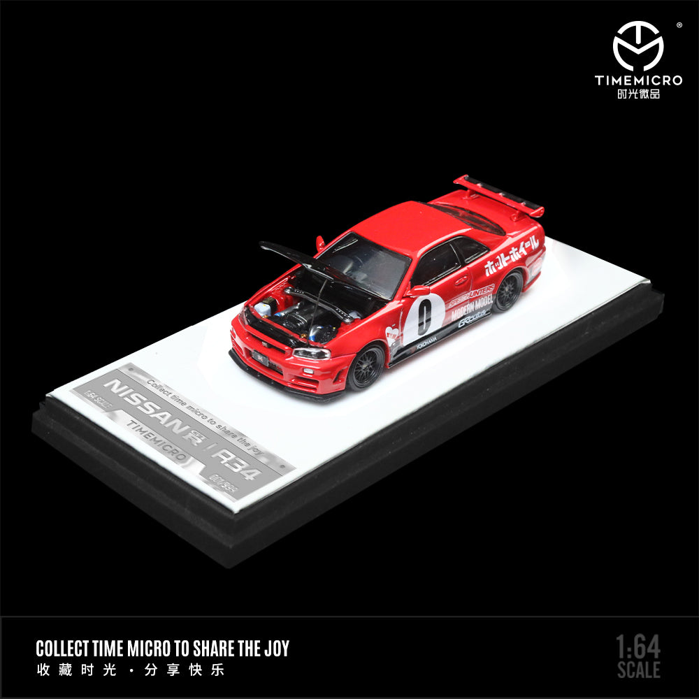 TimeMicro - Pre-Order - Nissan Skyline GTR (R34), Red Paint - TM643431