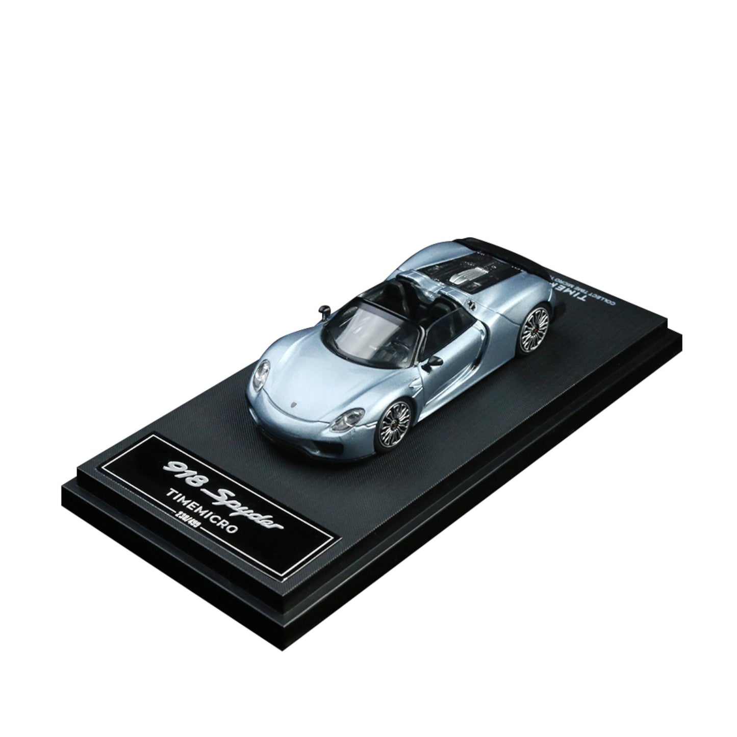 TimeMicro - Pre-Order - Porsche 918 Spyder Blue - Silver - TM643524