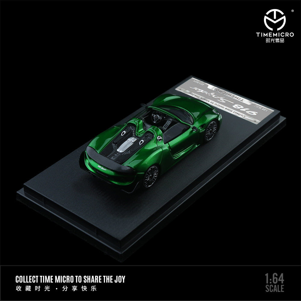Time Micro - Pre-Order - Porsche 918 Spyder metallic green - TM643527