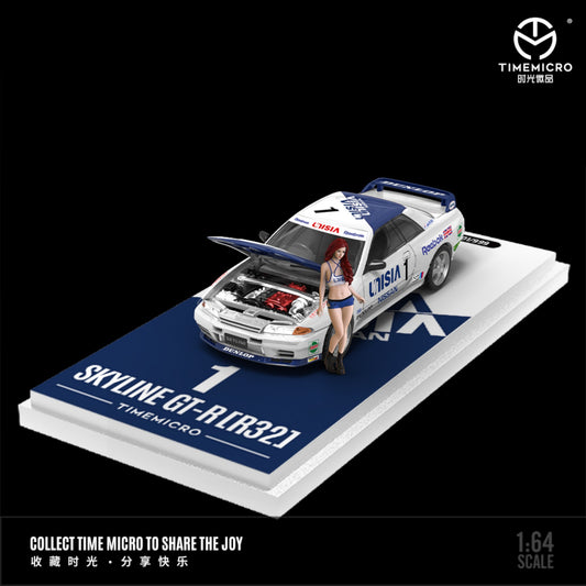 TimeMicro - Pre-Order - Nissan GTR R32, Unisia - mit Figur - TM644140-1