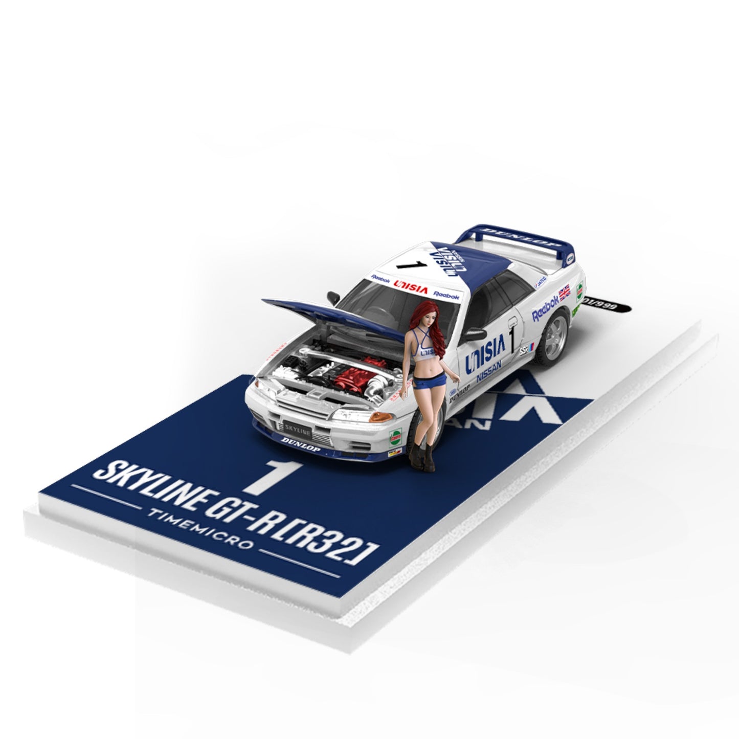TimeMicro - Pre-Order - Nissan GTR R32, Unisia - mit Figur - TM644140-1