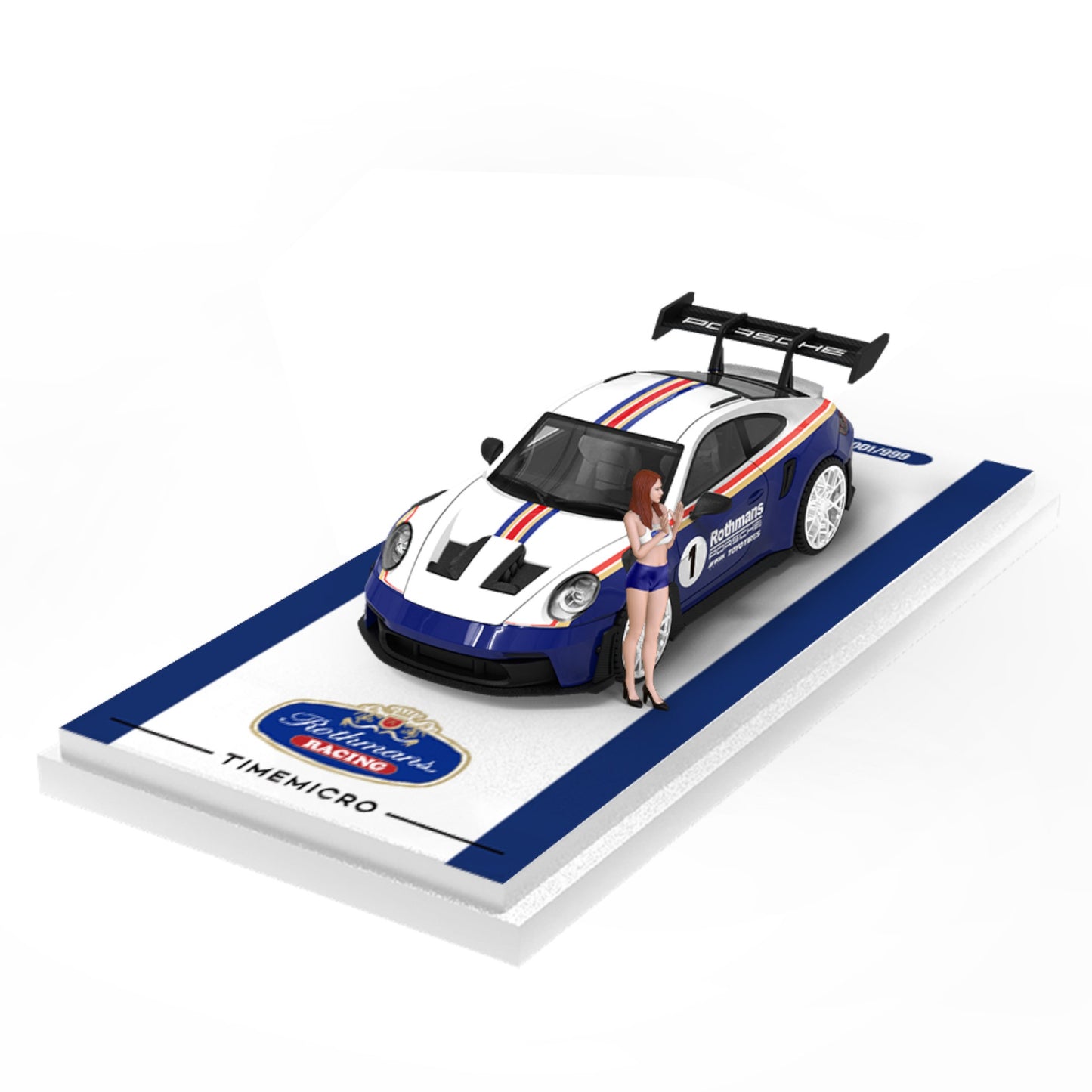 TimeMicro - Pre-Order - Porsche 992 GT3 RS, Rothmanns - mit Figur - TM644637-1