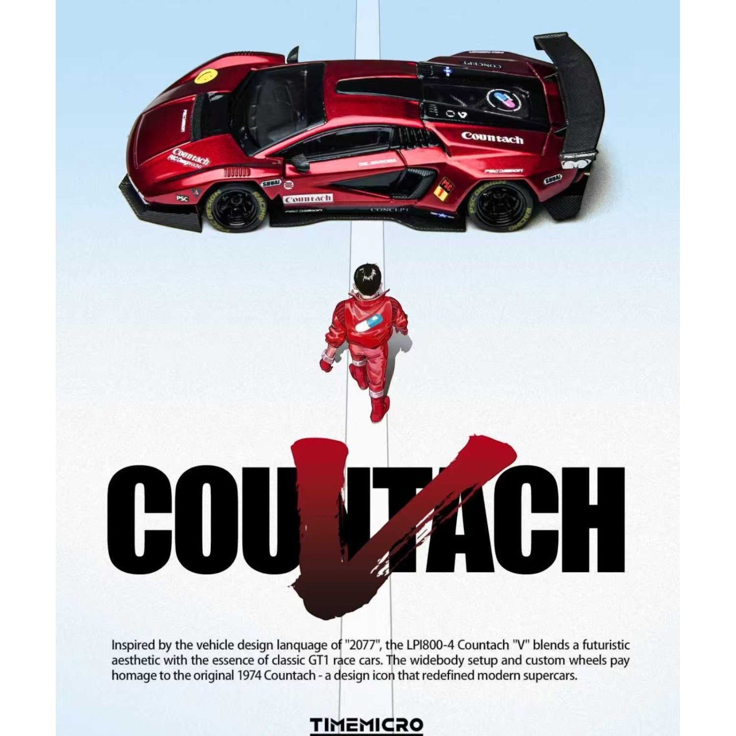 TimeMicro x PSC Design - Pre-Order - Contaș "V" Scarlet Countach "V" - TM647705