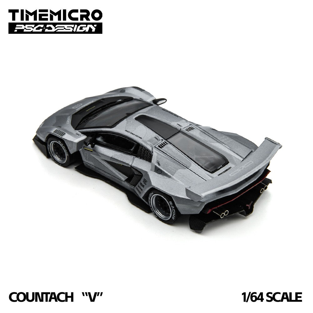 TimeMicro × PSC DESIGN - Pre-Order - Countach "V" Fighter Jet Gray - TM647708-D