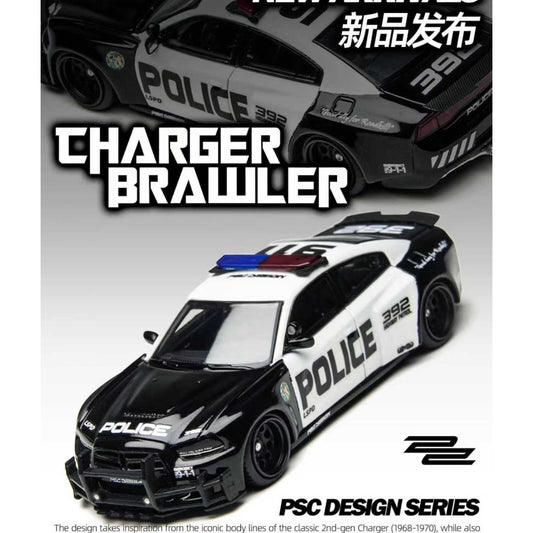 TimeMicro x PSC Design - Pre-Order - Warhorse "Brawler" Dodge Charger LSPD Police - TM648201