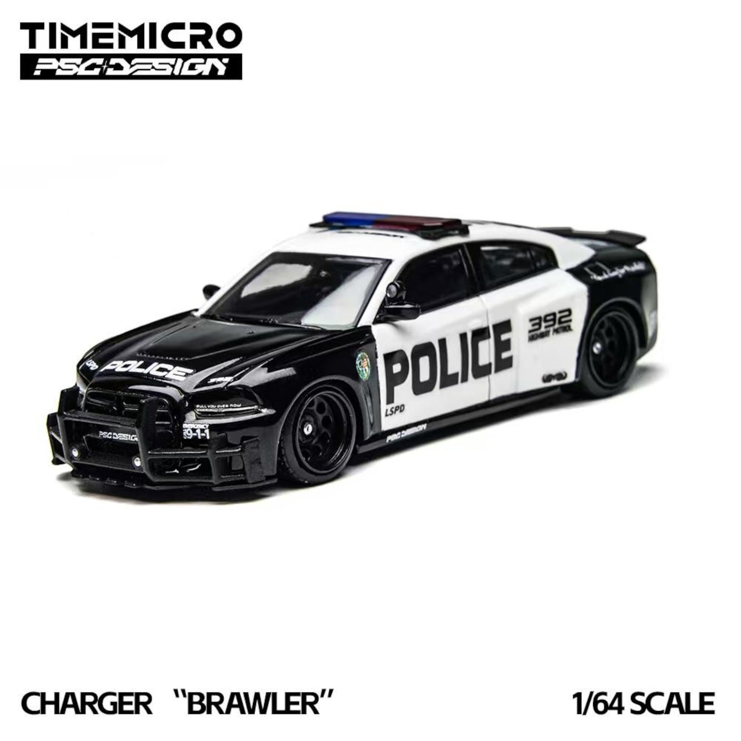 TimeMicro x PSC Design - Pre-Order - Warhorse "Brawler" Dodge Charger LSPD Police - TM648201