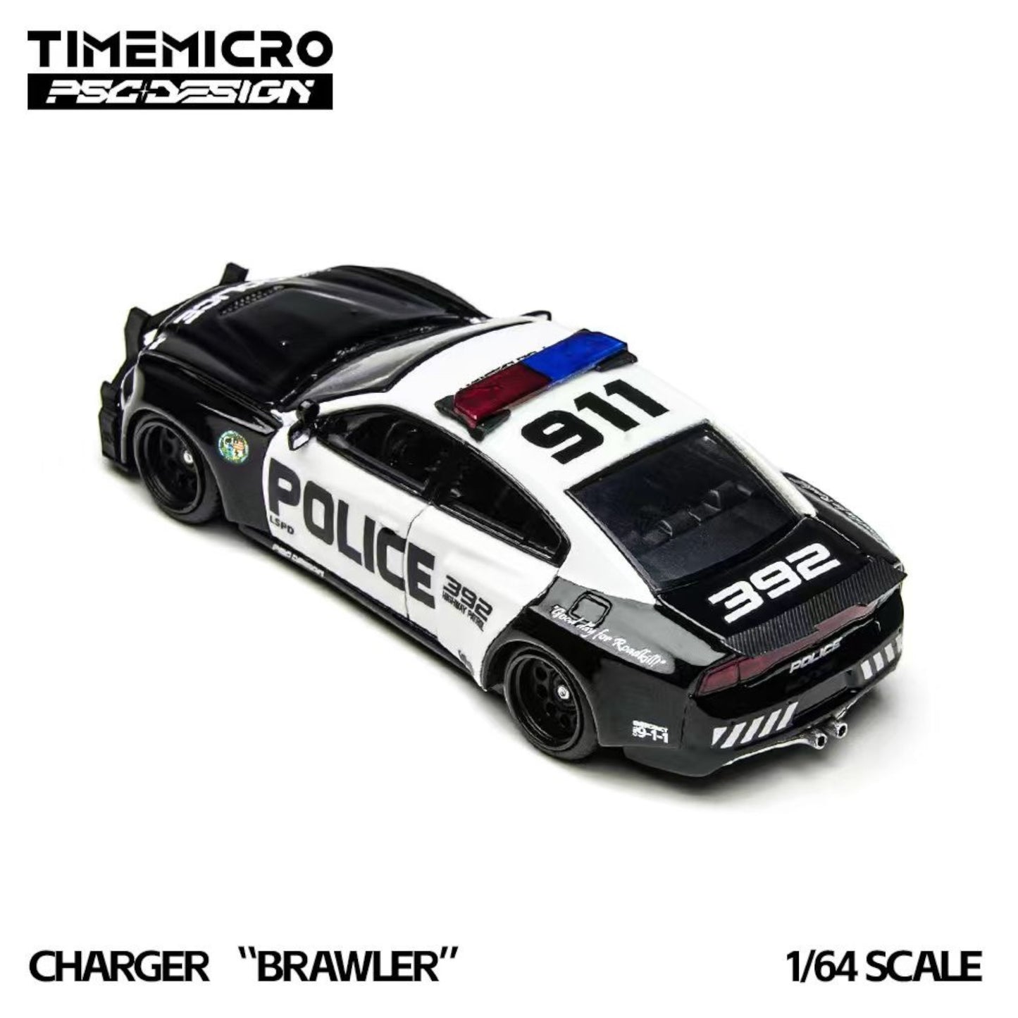 TimeMicro x PSC Design - Pre-Order - Warhorse "Brawler" Dodge Charger LSPD Police - TM648201