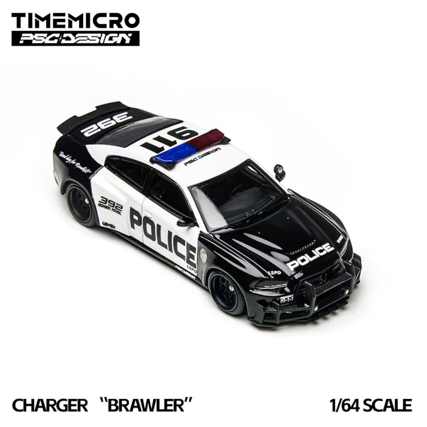 TimeMicro x PSC Design - Pre-Order - Warhorse "Brawler" Dodge Charger LSPD Police - TM648201