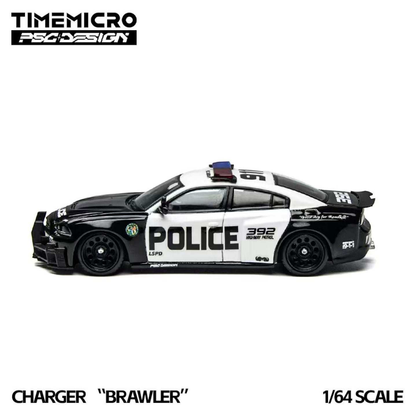 TimeMicro x PSC Design - Pre-Order - Warhorse "Brawler" Dodge Charger LSPD Police - TM648201