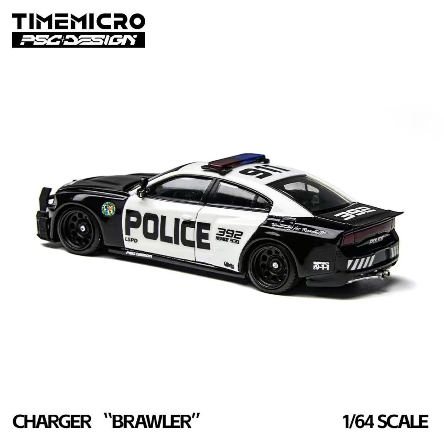 TimeMicro x PSC Design - Pre-Order - Warhorse "Brawler" Dodge Charger LSPD Police - TM648201