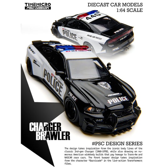 TimeMicro x PSC Design - Pre-Order - Dodge Charger "Brawler" Police - TM648203