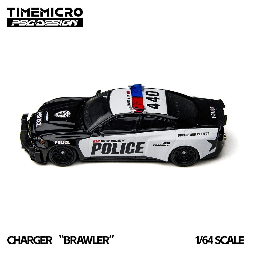 TimeMicro x PSC Design - Pre-Order - Dodge Charger "Brawler" Police - TM648203