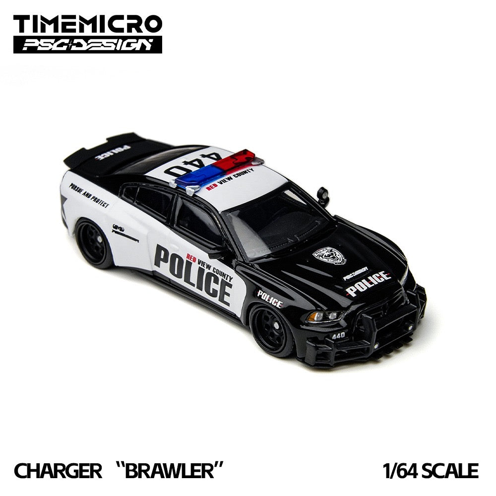 TimeMicro x PSC Design - Pre-Order - Dodge Charger "Brawler" Police - TM648203