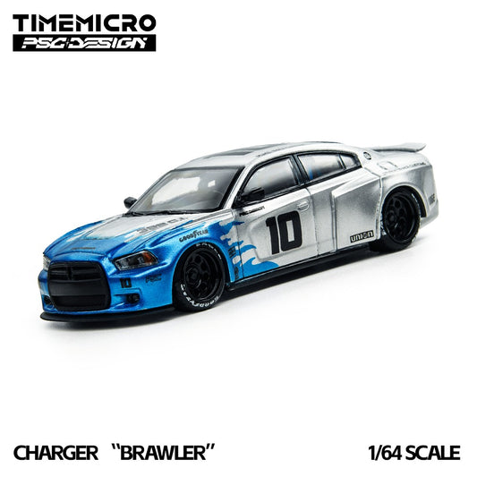 TimeMicro x PSC Design - Pre-Order - Dodge Charger "Brawler" #10 - Blue Blaze - TM648210