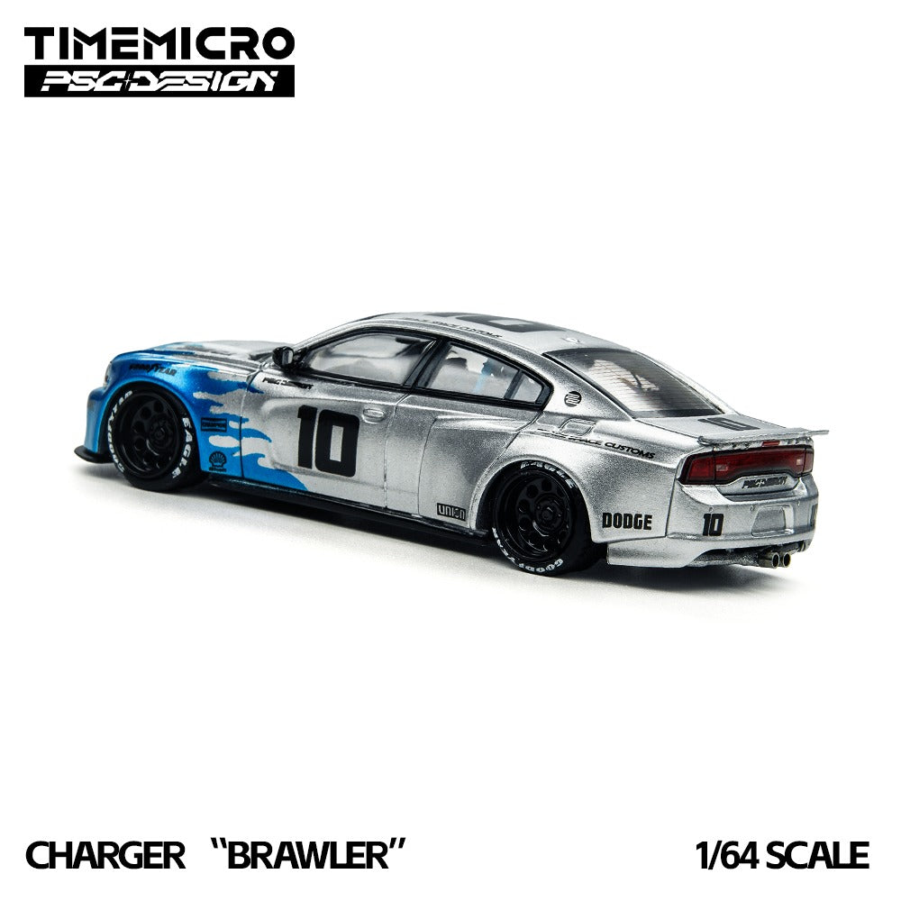 TimeMicro x PSC Design - Pre-Order - Dodge Charger "Brawler" #10 - Blue Blaze - TM648210