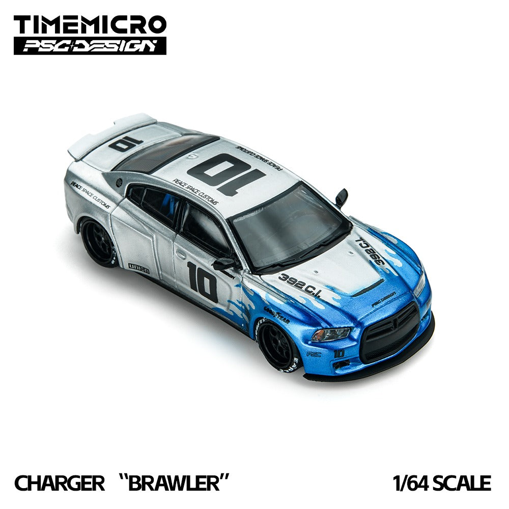 TimeMicro x PSC Design - Pre-Order - Dodge Charger "Brawler" #10 - Blue Blaze - TM648210