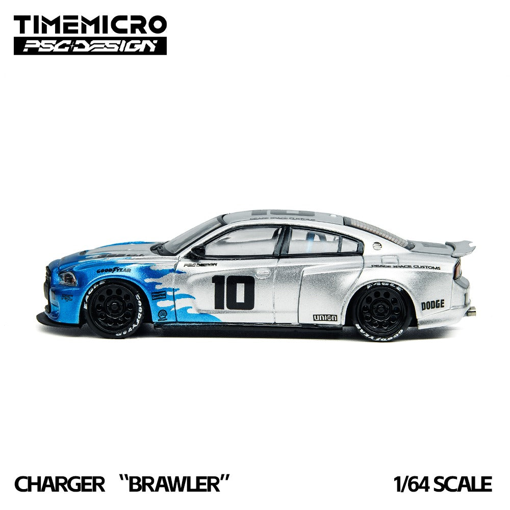 TimeMicro x PSC Design - Pre-Order - Dodge Charger "Brawler" #10 - Blue Blaze - TM648210