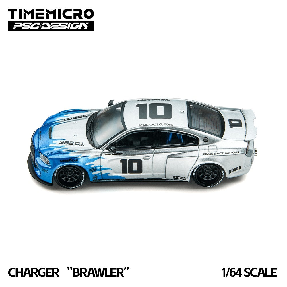 TimeMicro x PSC Design - Pre-Order - Dodge Charger "Brawler" #10 - Blue Blaze - TM648210