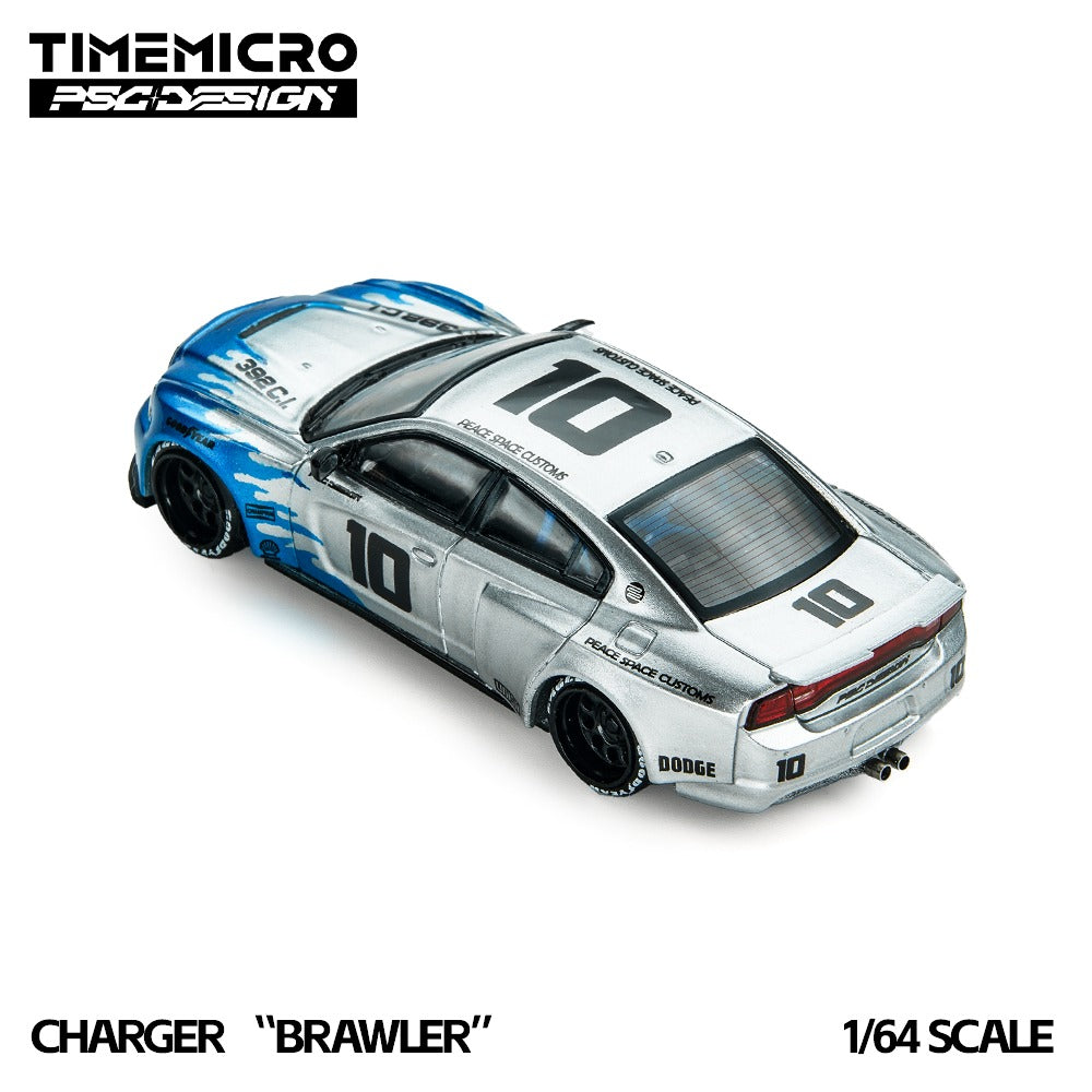 TimeMicro x PSC Design - Pre-Order - Dodge Charger "Brawler" #10 - Blue Blaze - TM648210
