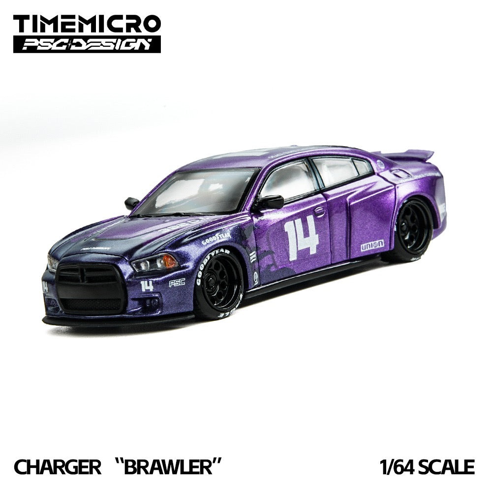 TimeMicro x PSC Design - Pre-Order - Dodge Charger "Brawler" #14 - Plum Crazy - TM648211